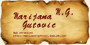 Marijana Gutović vizit kartica